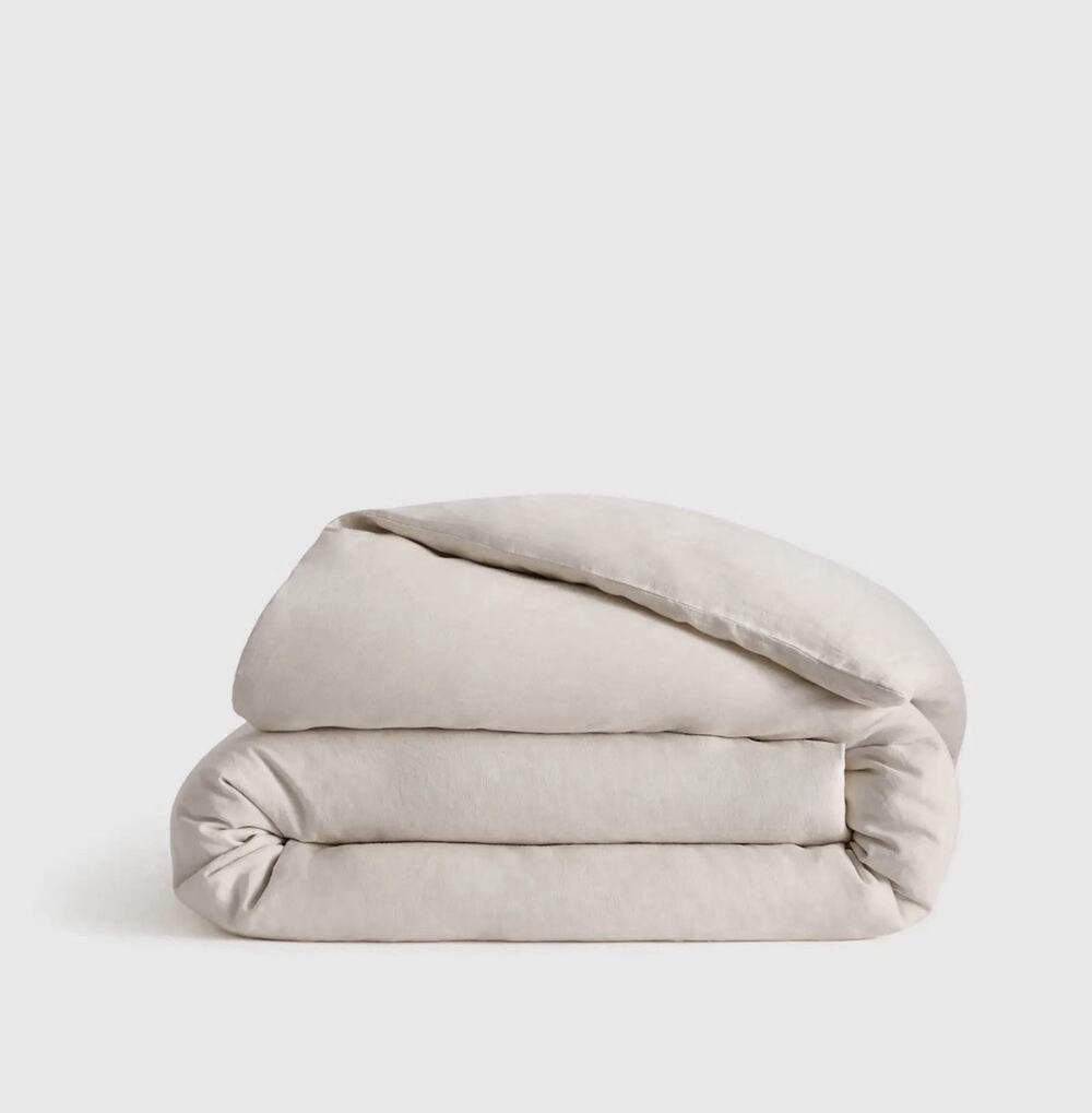 NEW Quince 100% European Linen Duvet Cover TWIN Sand Beige $134
